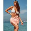 imageEkouaer Womens 2025 Sarongs Beach Wraps Chiffon Beach Cover Up Short Sheer Bikini Wraps S3XLButterflylight Pink