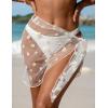 imageEkouaer Womens 2025 Sarongs Beach Wraps Chiffon Beach Cover Up Short Sheer Bikini Wraps S3XLDaisywhite
