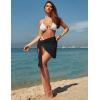 imageEkouaer Womens 2025 Sarongs Beach Wraps Chiffon Beach Cover Up Short Sheer Bikini Wraps S3XLSwiss Dotblack1