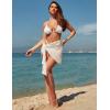 imageEkouaer Womens 2025 Sarongs Beach Wraps Chiffon Beach Cover Up Short Sheer Bikini Wraps S3XLSwiss Dotwhite1