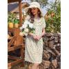 imageEkouaer Nightgowns for Women Button Moo Moos Short Sleeve Mumu Dress Soft House Dress with Pockets SXXXLBeige Floral