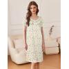 imageEkouaer Nightgowns for Women Button Moo Moos Short Sleeve Mumu Dress Soft House Dress with Pockets SXXXLBeige Floral