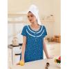 imageEkouaer Nightgowns for Women Button Moo Moos Short Sleeve Mumu Dress Soft House Dress with Pockets SXXXLBlue Puppy