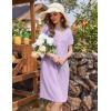 imageEkouaer Nightgowns for Women Button Moo Moos Short Sleeve Mumu Dress Soft House Dress with Pockets SXXXLLilac