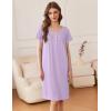 imageEkouaer Nightgowns for Women Button Moo Moos Short Sleeve Mumu Dress Soft House Dress with Pockets SXXXLLilac