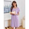 imageEkouaer Nightgowns for Women Button Moo Moos Short Sleeve Mumu Dress Soft House Dress with Pockets SXXXLLilac