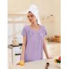 imageEkouaer Nightgowns for Women Button Moo Moos Short Sleeve Mumu Dress Soft House Dress with Pockets SXXXLLilac