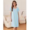 imageEkouaer Nightgowns for Women Button Moo Moos Short Sleeve Mumu Dress Soft House Dress with Pockets SXXXLPale Blue
