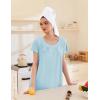 imageEkouaer Nightgowns for Women Button Moo Moos Short Sleeve Mumu Dress Soft House Dress with Pockets SXXXLPale Blue