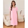 imageEkouaer Nightgowns for Women Button Moo Moos Short Sleeve Mumu Dress Soft House Dress with Pockets SXXXLPink