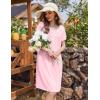 imageEkouaer Nightgowns for Women Button Moo Moos Short Sleeve Mumu Dress Soft House Dress with Pockets SXXXLPink