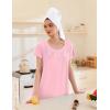 imageEkouaer Nightgowns for Women Button Moo Moos Short Sleeve Mumu Dress Soft House Dress with Pockets SXXXLPink