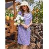 imageEkouaer Nightgowns for Women Button Moo Moos Short Sleeve Mumu Dress Soft House Dress with Pockets SXXXLPurple Dots