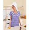 imageEkouaer Nightgowns for Women Button Moo Moos Short Sleeve Mumu Dress Soft House Dress with Pockets SXXXLPurple Dots