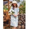 imageEkouaer Nightgowns for Women Button Moo Moos Short Sleeve Mumu Dress Soft House Dress with Pockets SXXXLWhite Floral