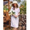 imageEkouaer Nightgowns for Women Button Moo Moos Short Sleeve Mumu Dress Soft House Dress with Pockets SXXXLWhite Sakura