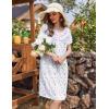 imageEkouaer Nightgowns for Women Button Moo Moos Short Sleeve Mumu Dress Soft House Dress with Pockets SXXXLWhite Violet