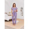 imageEkouaer 2 Pack Womens Pajama Sets Short Sleeve with Long Pajama Pant Set Soft Sleepwear Printed Pj Lounge Sets with Pockets1 Packpurple