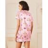 imageEkouaer Womens Silk Satin Pajamas Sets 2 Piece Short Sleeve Sleepwear Button Down Top and Shorts Pjs Lounge Wear Sets SXXLPink Apricot Red
