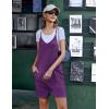 imageEkouaer Womens Summer Casual Sleeveless Rompers Loose Spaghetti Strap Shorts Overalls Outfits 2025 Jumpsuits With PocketsBurgundy