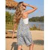 imageEkouaer Womens Summer Casual Sleeveless Rompers Loose Spaghetti Strap Shorts Overalls Outfits 2025 Jumpsuits With PocketsFloral 366