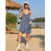 imageEkouaer Womens Summer Casual Sleeveless Rompers Loose Spaghetti Strap Shorts Overalls Outfits 2025 Jumpsuits With PocketsFloral 95