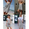 imageEkouaer Womens Summer Casual Sleeveless Rompers Loose Spaghetti Strap Shorts Overalls Outfits 2025 Jumpsuits With PocketsGery