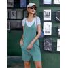 imageEkouaer Womens Summer Casual Sleeveless Rompers Loose Spaghetti Strap Shorts Overalls Outfits 2025 Jumpsuits With PocketsGray Blue