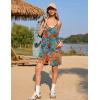 imageEkouaer Womens Summer Casual Sleeveless Rompers Loose Spaghetti Strap Shorts Overalls Outfits 2025 Jumpsuits With PocketsGreen Tropical Print