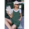 imageEkouaer Womens Summer Casual Sleeveless Rompers Loose Spaghetti Strap Shorts Overalls Outfits 2025 Jumpsuits With PocketsLake Green
