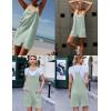 imageEkouaer Womens Summer Casual Sleeveless Rompers Loose Spaghetti Strap Shorts Overalls Outfits 2025 Jumpsuits With PocketsLight Green