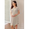 imageEkouaer Nursing Nightown Labor and Delivery Gown for Hospital Pleated Breastfeeding Dress Short Sleeve Maternity SleepwearMoon Gray