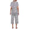 imageEkouaer Womens Pajamas Set Short Sleeve Top With Capri Pants Pjs Lounge ampamp Sleepwear Set SXXLGreyCoffee Cup