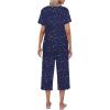 imageEkouaer Womens Pajamas Set Short Sleeve Top With Capri Pants Pjs Lounge ampamp Sleepwear Set SXXLNavyWhite Star