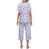 imageEkouaer Womens Pajamas Set Short Sleeve Top With Capri Pants Pjs Lounge ampamp Sleepwear Set SXXLWhitePinkBlue Butterfly