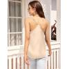 imageEkouaer Womens Satin Cami Tops 2 Pack V Neck Silk Camisole Tank Top Spaghetti Strap Racerback Camis Blouse ShirtChampagneWhite