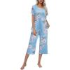 Light Blue/Whit Flower
