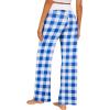 imageEkouaer Womens Pajama Pants Wide Leg Yoga Pants Lounge Drawstring Pants Comfy Stretch Plaid Pj BottomsBluewhite Plaid