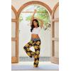 imageEkouaer Womens Pajama Pants Wide Leg Yoga Pants Lounge Drawstring Pants Comfy Stretch Plaid Pj BottomsSunflower