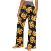 imageEkouaer Womens Pajama Pants Wide Leg Yoga Pants Lounge Drawstring Pants Comfy Stretch Plaid Pj BottomsSunflower