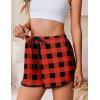 imageEkouaer Womens Pajama Shorts Elastic Waist Sleep Shorts Stylish Lounge Shorts Casual Comfy Sweat Shorts Women Pj ShortsBlack Red Plaid