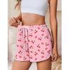 imageEkouaer Womens Pajama Shorts Elastic Waist Sleep Shorts Stylish Lounge Shorts Casual Comfy Sweat Shorts Women Pj ShortsCherry