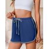 imageEkouaer Womens Pajama Shorts Elastic Waist Sleep Shorts Stylish Lounge Shorts Casual Comfy Sweat Shorts Women Pj ShortsNavy Blue