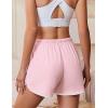 imageEkouaer Womens Pajama Shorts Elastic Waist Sleep Shorts Stylish Lounge Shorts Casual Comfy Sweat Shorts Women Pj ShortsPink