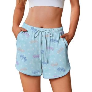 imageEkouaer Womens Pajama Shorts Elastic Waist Sleep Shorts Stylish Lounge Shorts Casual Comfy Sweat Shorts Women Pj ShortsCoffee Cup