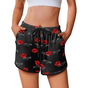 imageEkouaer Womens Pajama Shorts Elastic Waist Sleep Shorts Stylish Lounge Shorts Casual Comfy Sweat Shorts Women Pj ShortsLove