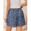imageEkouaer Womens Boxer Shorts Casual Lounge Pajama Shorts Summer Sleep Pants Y2K Beach Bottoms with PocketsNavy White Flower