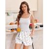 imageEkouaer Womens Boxer Shorts Casual Lounge Pajama Shorts Summer Sleep Pants Y2K Beach Bottoms with PocketsWhite Pink Flower