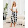 imageEkouaer Womens Pajama Pants Capri Wide Leg Lounge Pj Pants Summer Comfy Drawstring Pajama Bottoms with PocketsBlack Plaid