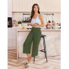 imageEkouaer Womens Pajama Pants Wide Leg Capri Yoga Pants Lounge Comfy Sleep Pj Bottoms with PocketsArmy